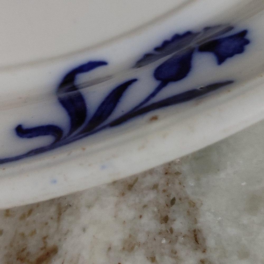 160 Year Old (1866 dated) Flow Blue Minton Oval Dishes - Picture 11 of 16